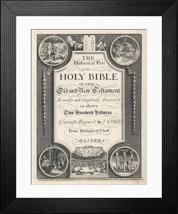 Framed Print : Bible Page / Cole Framed Print : Bible Page / Cole