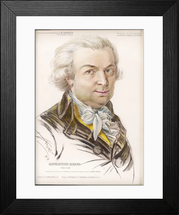 Framed Print : Giambattista Bodoni Framed Print : Giambattista Bodoni
