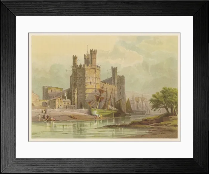 Framed Print : Caernarvon Castle 1879 Framed Print : Caernarvon Castle 1879