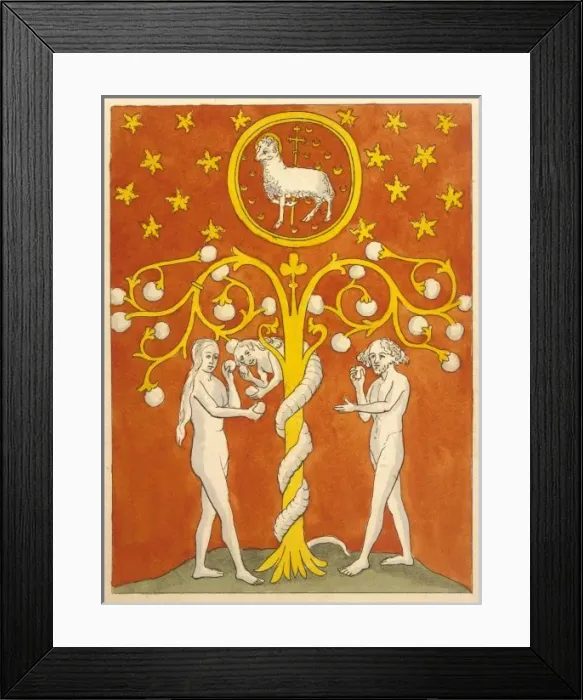 Framed Print : Adam & Eve Eat Fruit Framed Print : Adam & Eve Eat Fruit