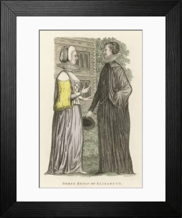 Framed Print : Costume / Women 1590 Framed Print : Costume / Women 1590