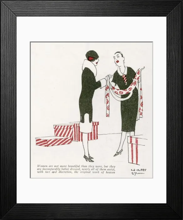 Framed Print : Customer & Salesperson Framed Print : Customer & Salesperson