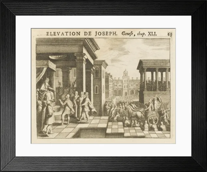 Framed Print : Joseph Raised to Glory Framed Print : Joseph Raised to Glory