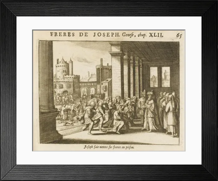 Framed Print : Joseph Imprisons Bros