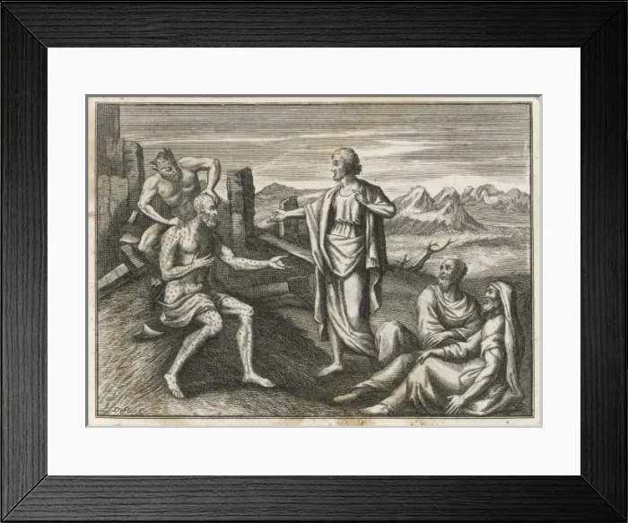Framed Print : The Demon Afflicts Job Framed Print : The Demon Afflicts Job