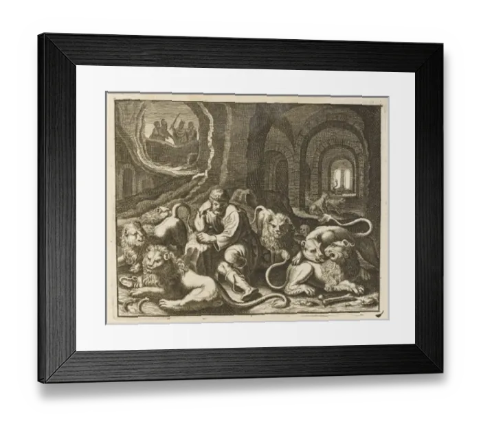 Framed Print : Daniel and the Lions Framed Print : Daniel and the Lions