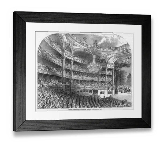 Framed Print : PARIS / L OPERA / 1854 / ILN Framed Print : PARIS / L OPERA / 1854 / ILN