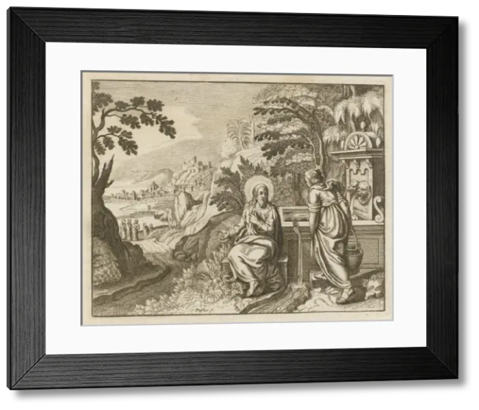 Framed Print : Jesus & Woman of Samaria Framed Print : Jesus & Woman of Samaria