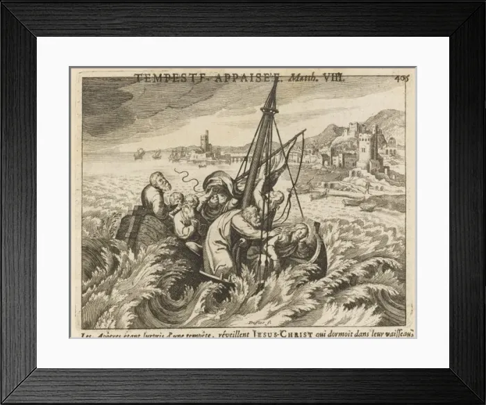 Framed Print : Jesus Sleeps in Storm Framed Print : Jesus Sleeps in Storm