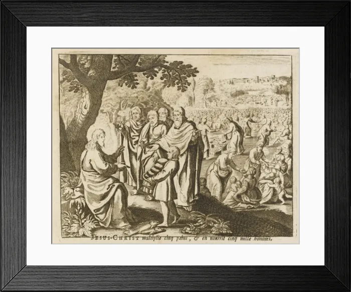 Framed Print : Jesus Feeds Multitude Framed Print : Jesus Feeds Multitude