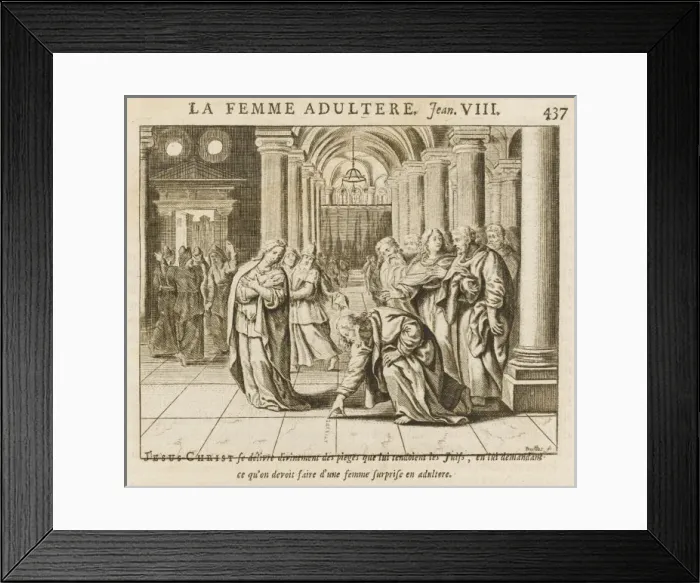 Framed Print : Jesus and Adulterous W Framed Print : Jesus and Adulterous W