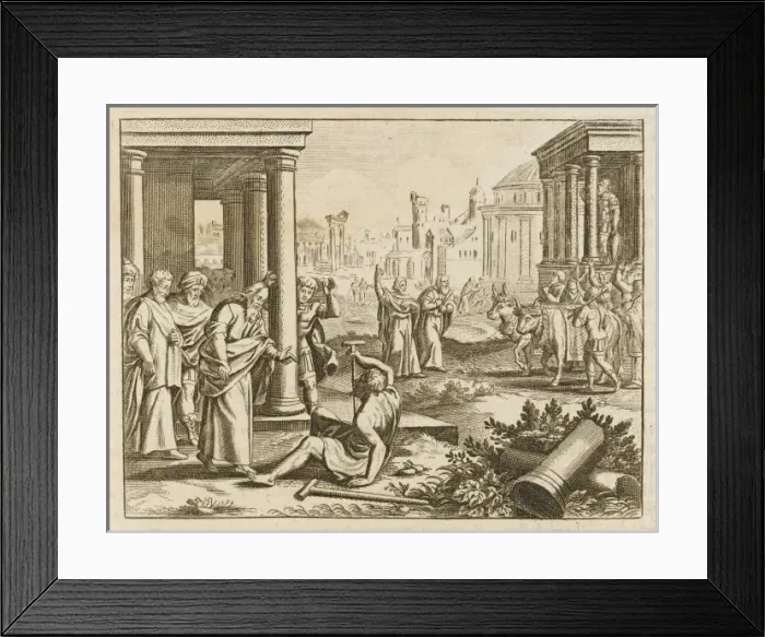 Framed Print : Paul Cures Cripple Framed Print : Paul Cures Cripple