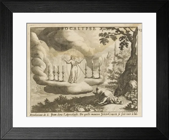 Framed Print : Jesus & 7 Candlesticks Framed Print : Jesus & 7 Candlesticks