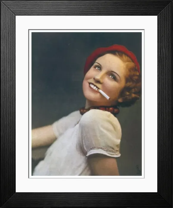 Framed Print : Woman Smoking 1933 Framed Print : Woman Smoking 1933