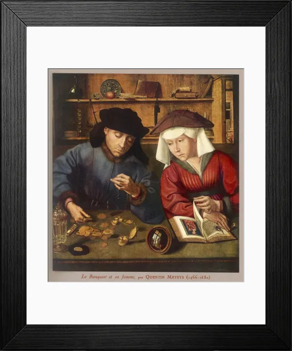 Framed Print : Banker, Circa 1500 Framed Print : Banker, Circa 1500