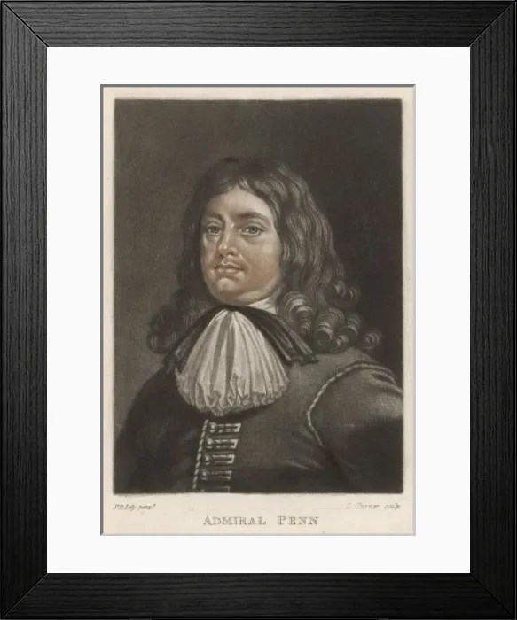 Framed Print : Sir William Penn / Lely Framed Print : Sir William Penn / Lely