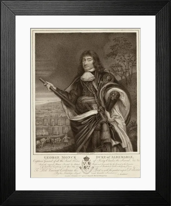 Framed Print : George Monck (Bartolozzi Framed Print : George Monck (Bartolozzi
