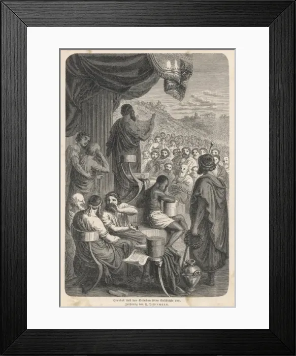 Framed Print : Herodotus / Muse / Leutemann Framed Print : Herodotus / Muse / Leutemann