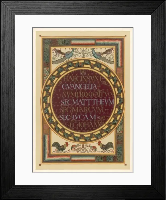 Framed Print : Manuscript - Gospel Framed Print : Manuscript - Gospel