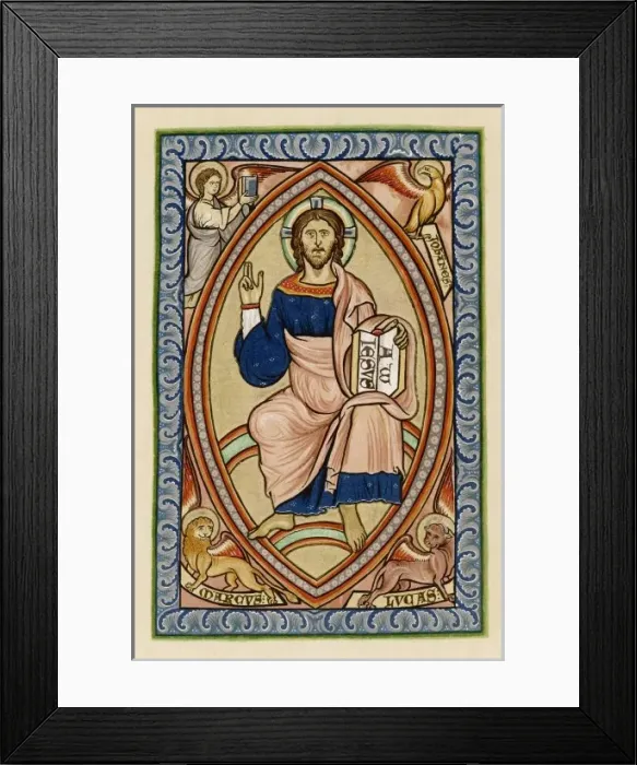 Framed Print : Jesus (12th Century Ms) Framed Print : Jesus (12th Century Ms)