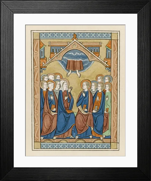 Framed Print : Jesus Ascends - C13 Ms