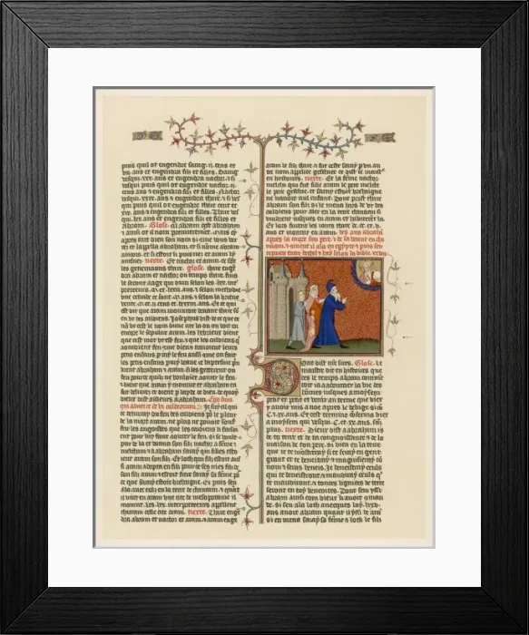Framed Print : Ms - C15 French Abraham Framed Print : Ms - C15 French Abraham