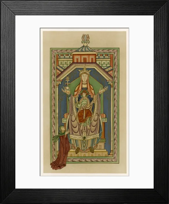 Framed Print : Mary in Old Manuscript Framed Print : Mary in Old Manuscript