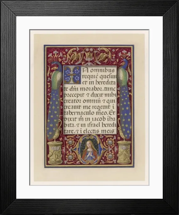 Framed Print : Ms - Book of Hours Framed Print : Ms - Book of Hours