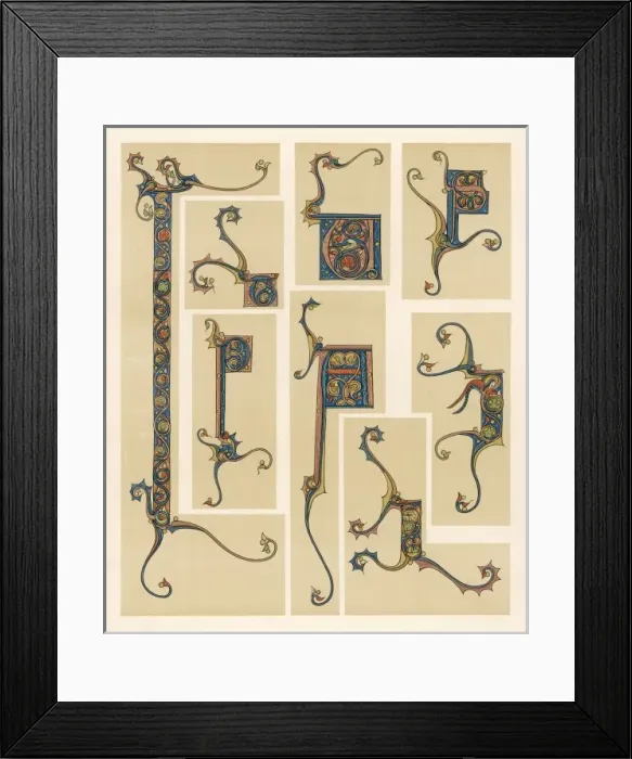 Framed Print : French Ornamental Letter Framed Print : French Ornamental Letter