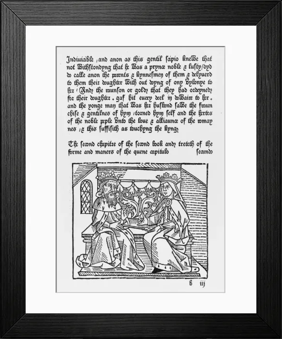 Framed Print : Caxton / King and Queen Framed Print : Caxton / King and Queen