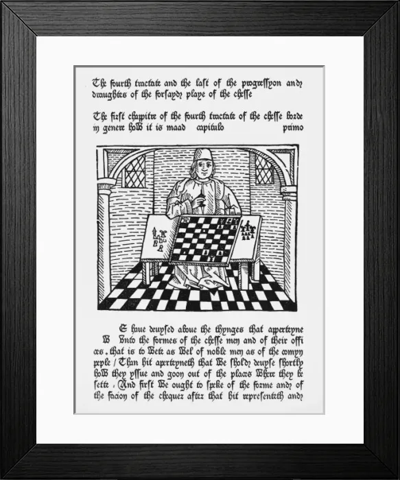 Framed Print : Caxton  /  Chess Board