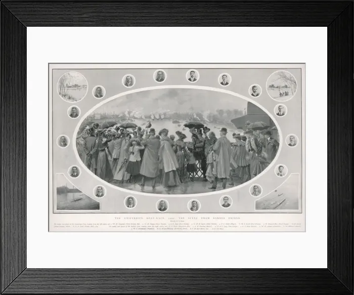 Framed Print : Boat Race Barnes Bridge