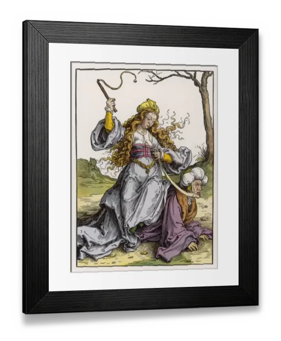 Framed Print : Woman Yokes Man 16C Framed Print : Woman Yokes Man 16C