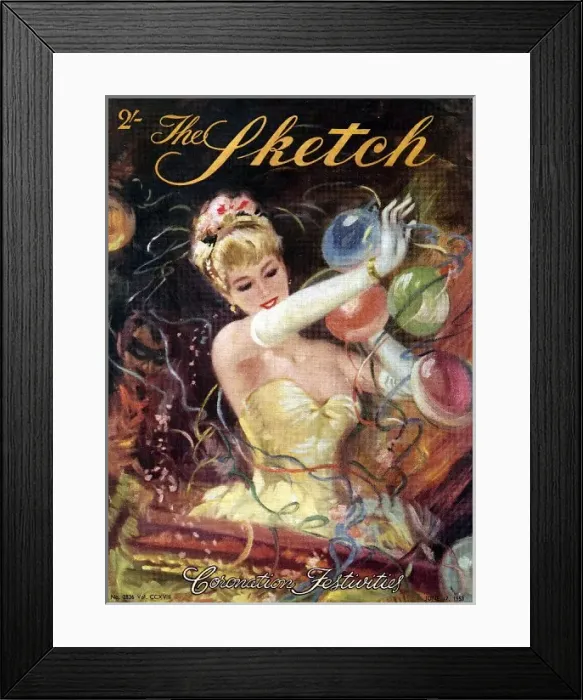Framed Print : Front cover from The Sketch Coronation Festivities Framed Print : Front cover from The Sketch Coronation Festivities