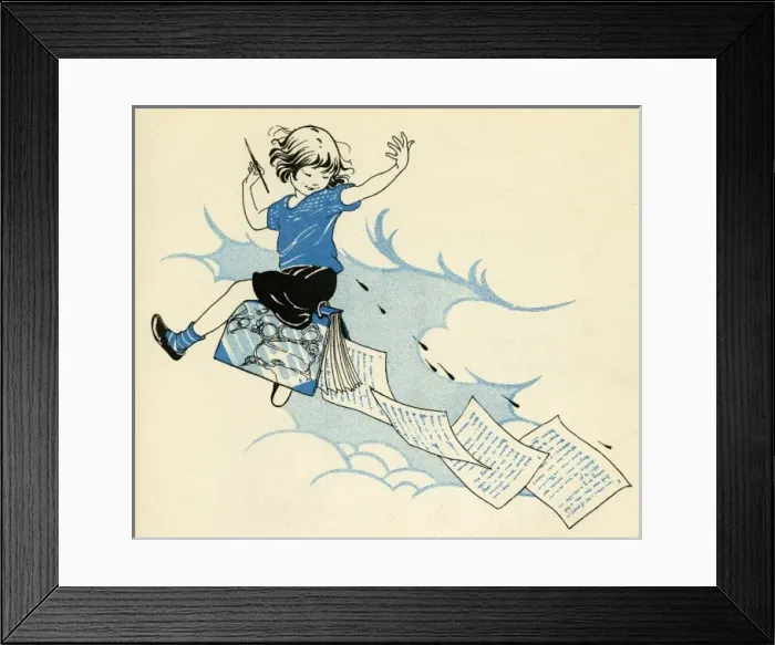Framed Print : Child writing a book Framed Print : Child writing a book