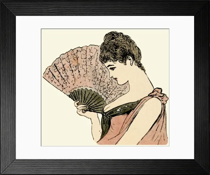 Framed Print : Woman holding a fan 1889 Framed Print : Woman holding a fan 1889