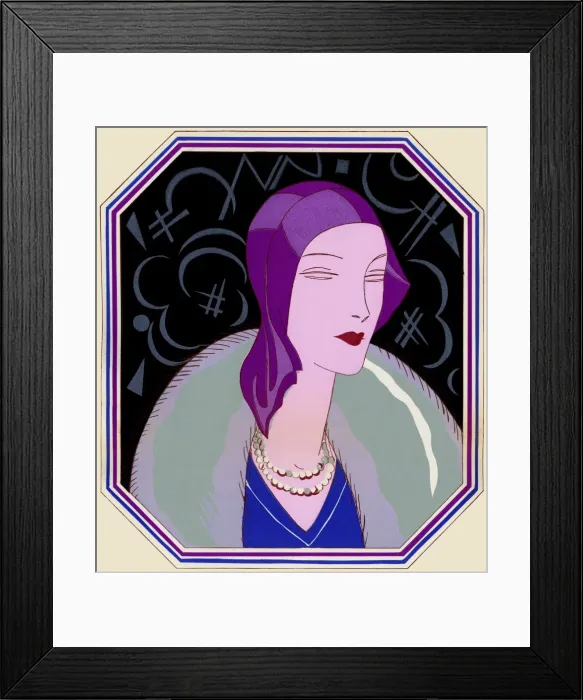 Framed Print : Woman in purple hat Framed Print : Woman in purple hat