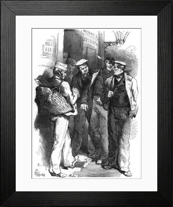 Framed Print : Striking masons picketing a building site Framed Print : Striking masons picketing a building site