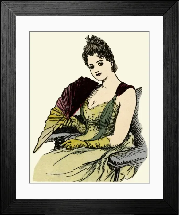 Framed Print : Woman holding a fan 1889 Framed Print : Woman holding a fan 1889