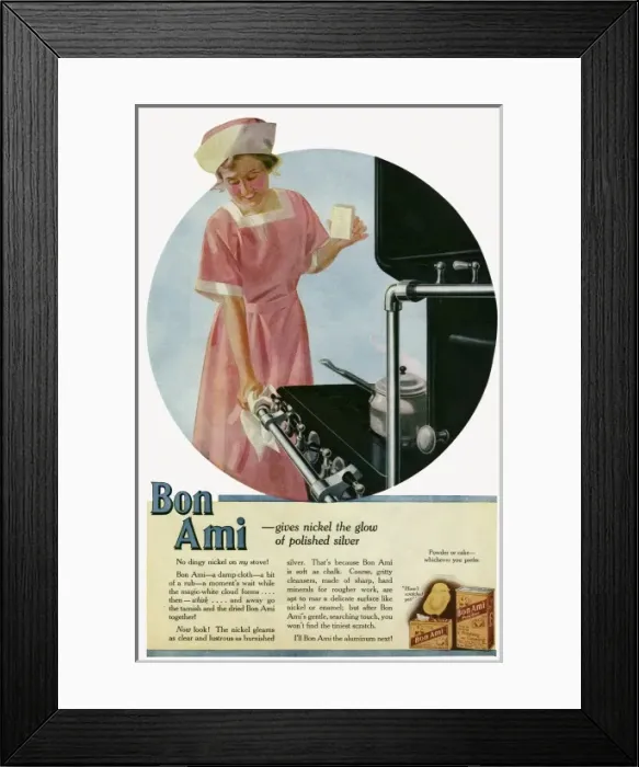Framed Print : Advert for Bon Ami powder Framed Print : Advert for Bon Ami powder