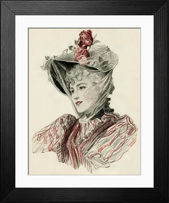 Framed Print : Ladies headdress 1896 Framed Print : Ladies headdress 1896