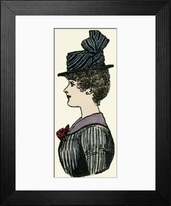Framed Print : Profile lady 1884 Framed Print : Profile lady 1884