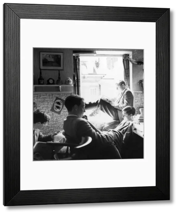 Framed Print : Pupils in study room, Marlborough College Framed Print : Pupils in study room, Marlborough College