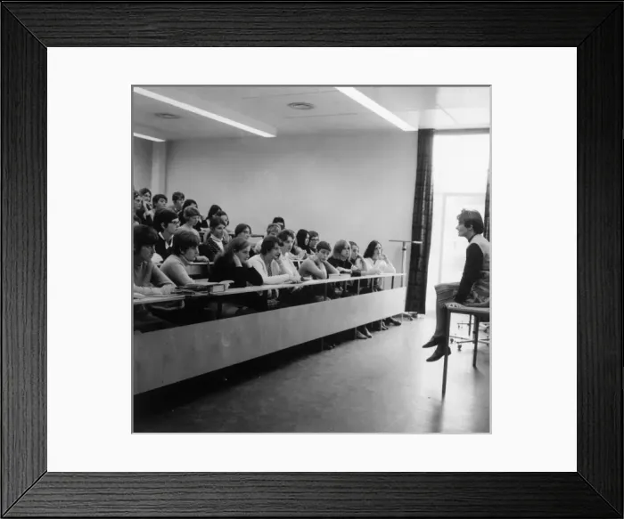 Framed Print : Sixth form lecture theatre, Rosebery County School Framed Print : Sixth form lecture theatre, Rosebery County School