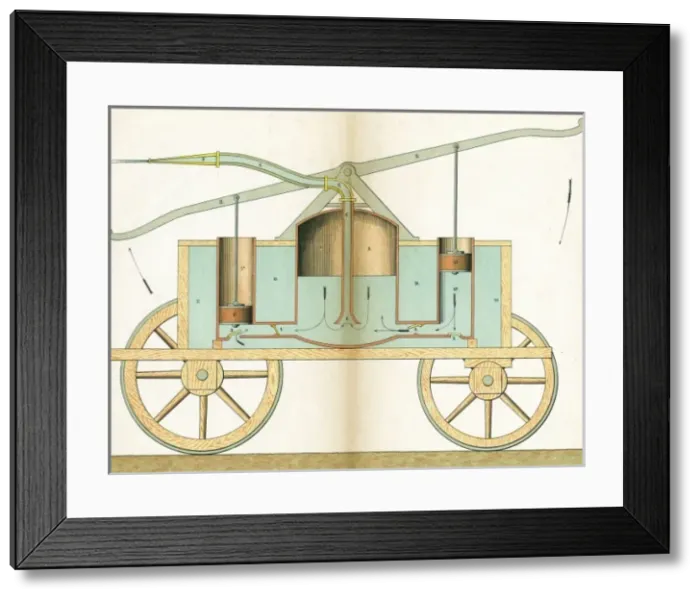 Framed Print : Hand pump fire engine Framed Print : Hand pump fire engine