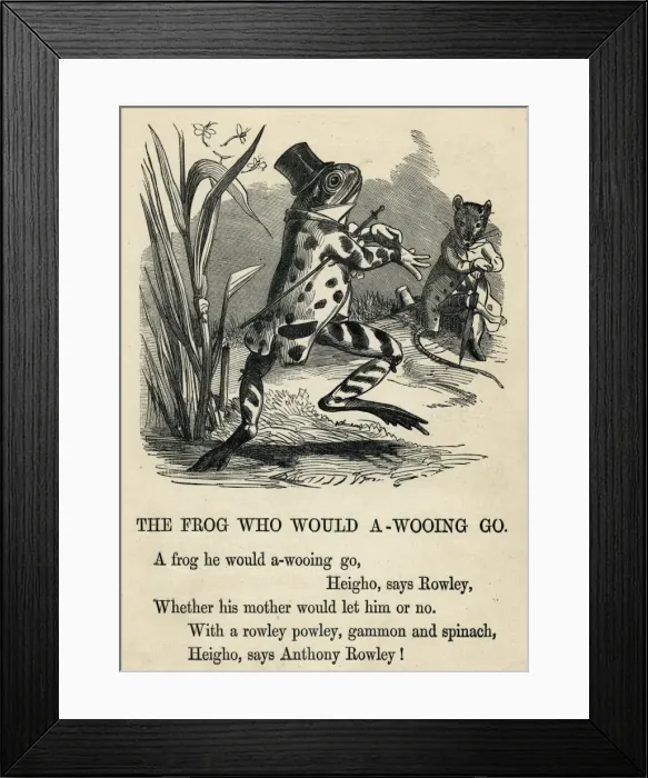 Framed Print : A Frog He Would a-wooing Go Framed Print : A Frog He Would a-wooing Go