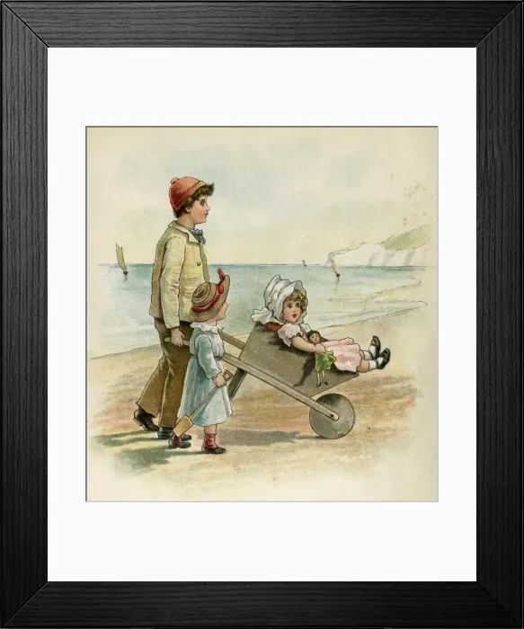Framed Print : Wheelbarrow ride Framed Print : Wheelbarrow ride