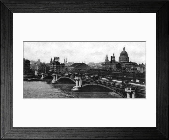 Framed Print : Blackfriars Bridge C1900 Framed Print : Blackfriars Bridge C1900
