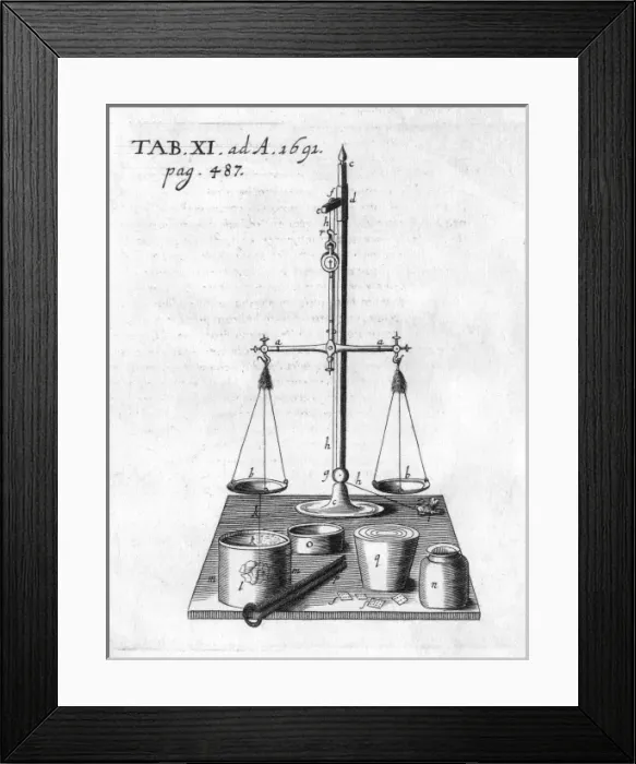 Framed Print : Boyles hydrostatic apparatus Framed Print : Boyles hydrostatic apparatus