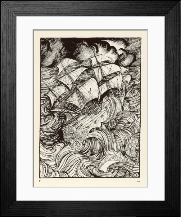 Framed Print : Poe / Tales / Ms. in Bottle Framed Print : Poe / Tales / Ms. in Bottle